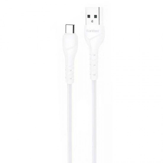 Φόρτιση-Καλώδιο Φόρτισης Earldom EC-095C USB 2.0 USB-C male - USB-A male Λευκό 1m