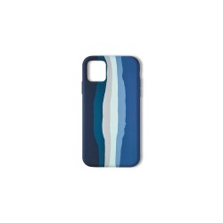 Θήκη Σιλικόνης Σκληρή για iPhone 11 Rainbow Blue