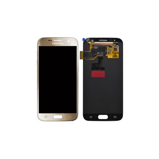 Γνήσια Οθόνη LCD και Μηχανισμός Αφής για Samsung Galaxy S7 G930 GH97-18523C Χρυσό (Service Pack)