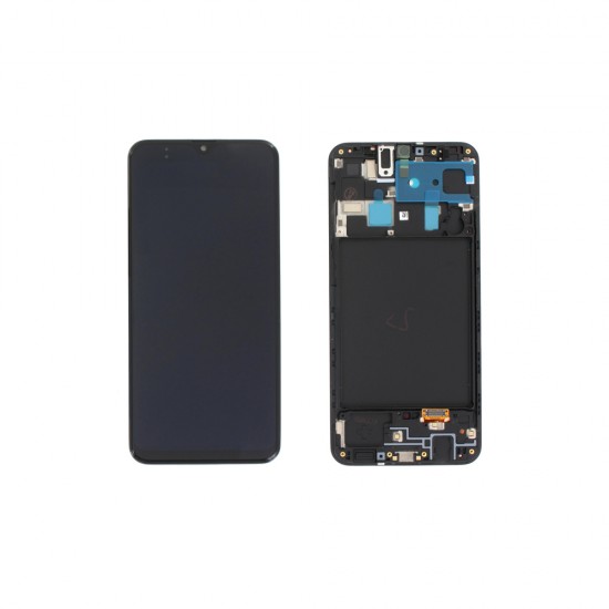 Γνήσια Οθόνη LCD και Μηχανισμός Αφής για Samsung Galaxy A20 A205F / GH82-19571A Μαύρο (Service Pack)