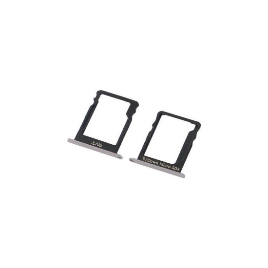 Υποδοχή κάρτας SIM και SD Tray για Huawei P8 Lite Ασημί